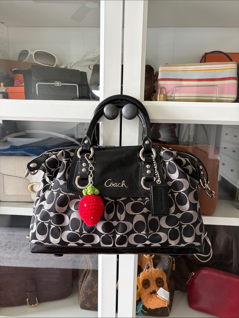 Y2K Coach Ashley Signature Satchel with Top Handle or Shoulder Carry F15443